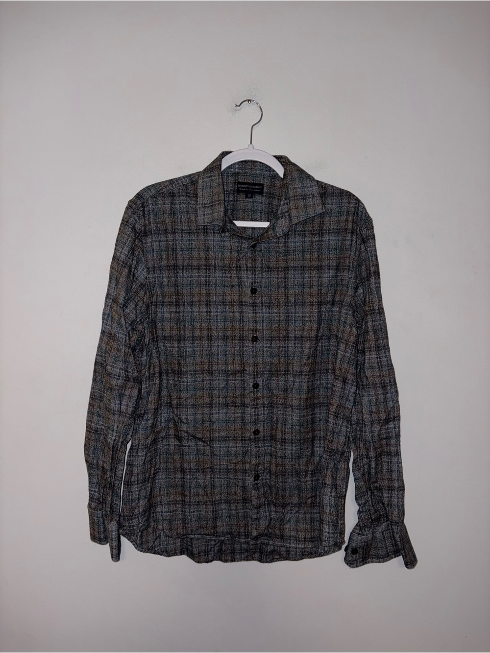 Modern English | Gray Plaid Button Up Longsleeve